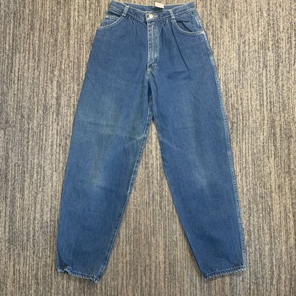Vintage Gitano Women’s Size 6/7 Short‎ Barrel Leg Blue Denim Jeans Ankle